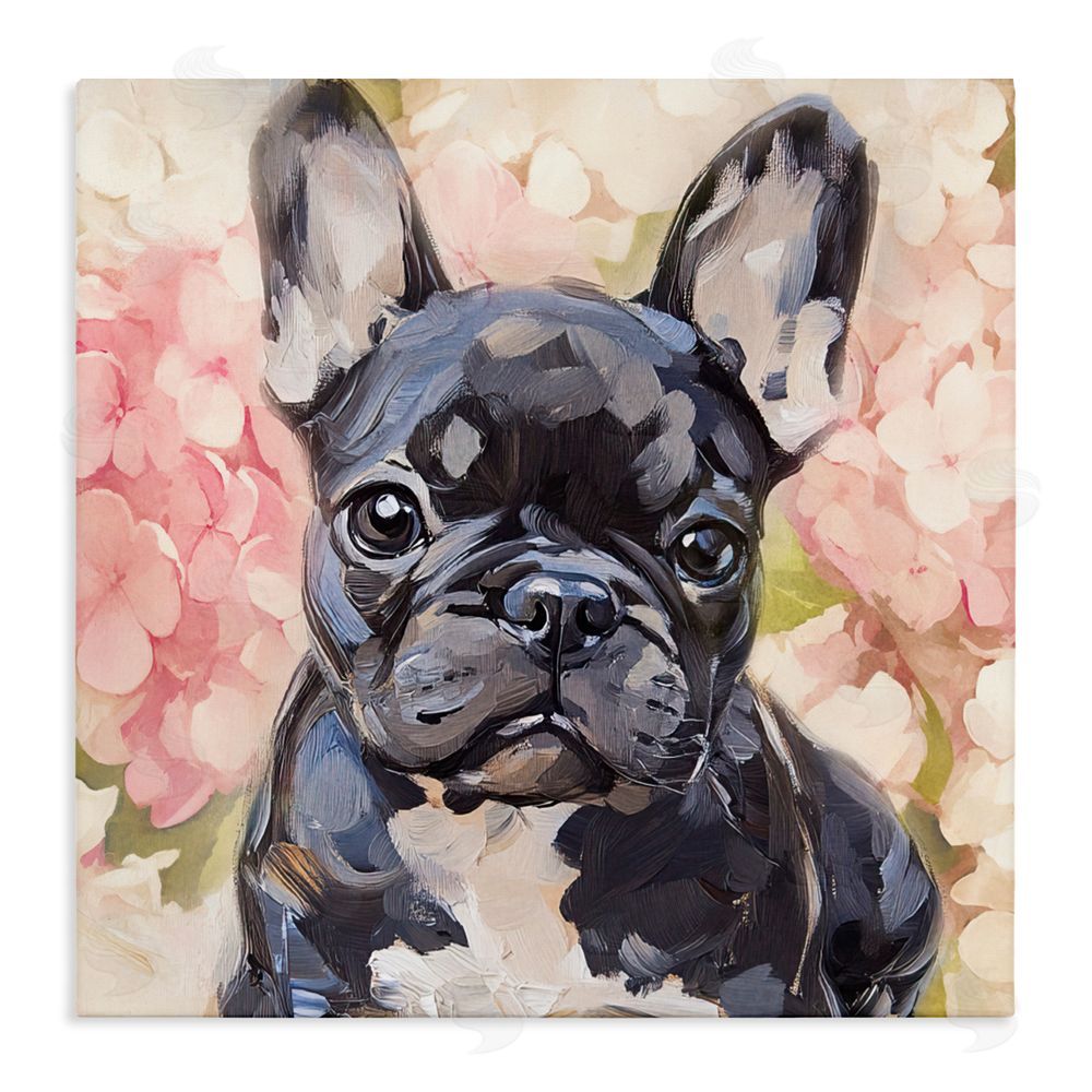 Tina LeCour Sweetest Little Bulldog Stretched Canvas Wall Art Print