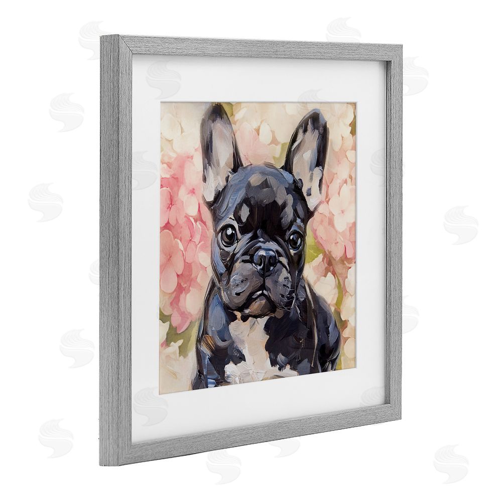 Tina LeCour Sweetest Little Bulldog Gray Framed Print Under Glass Wall Art