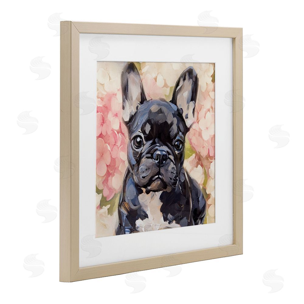 Tina LeCour Sweetest Little Bulldog Brown Framed Print Under Glass Wall Art