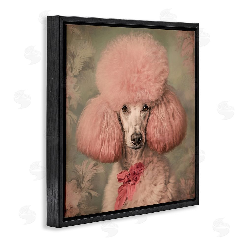 Tina LeCour Miss Baroness Blush Black Floating Frame Canvas Wall Art