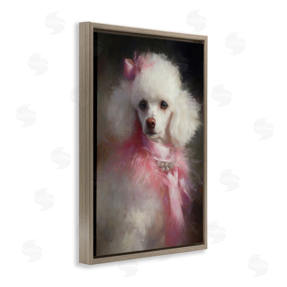 Tina LeCour Just A Girl Who Loves Pink Brown Floating Frame Canvas Wall Art