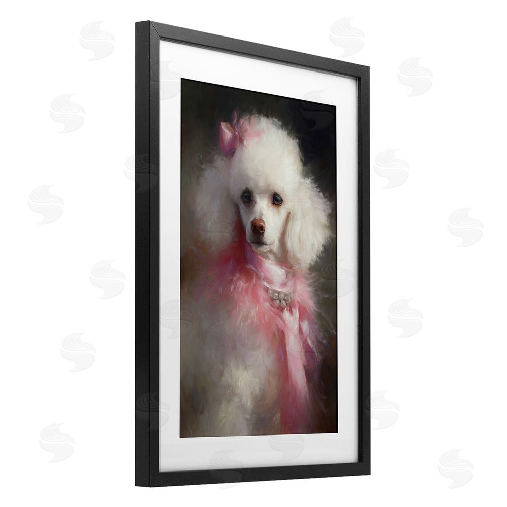 Tina LeCour Just A Girl Who Loves Pink Black Framed Print Under Glass with Mat Wall Art