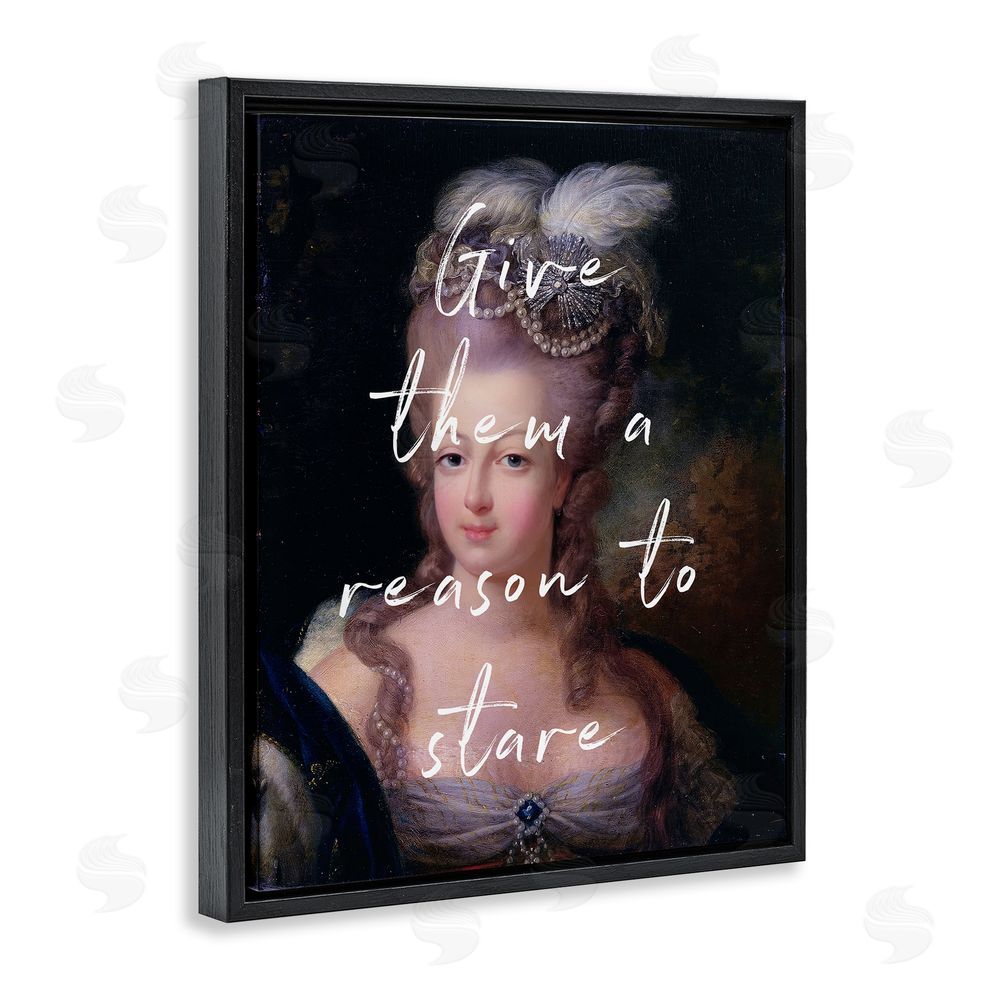Tina LeCour Give Them A Reason To Stare Black Floating Frame Canvas Wall Art Print
