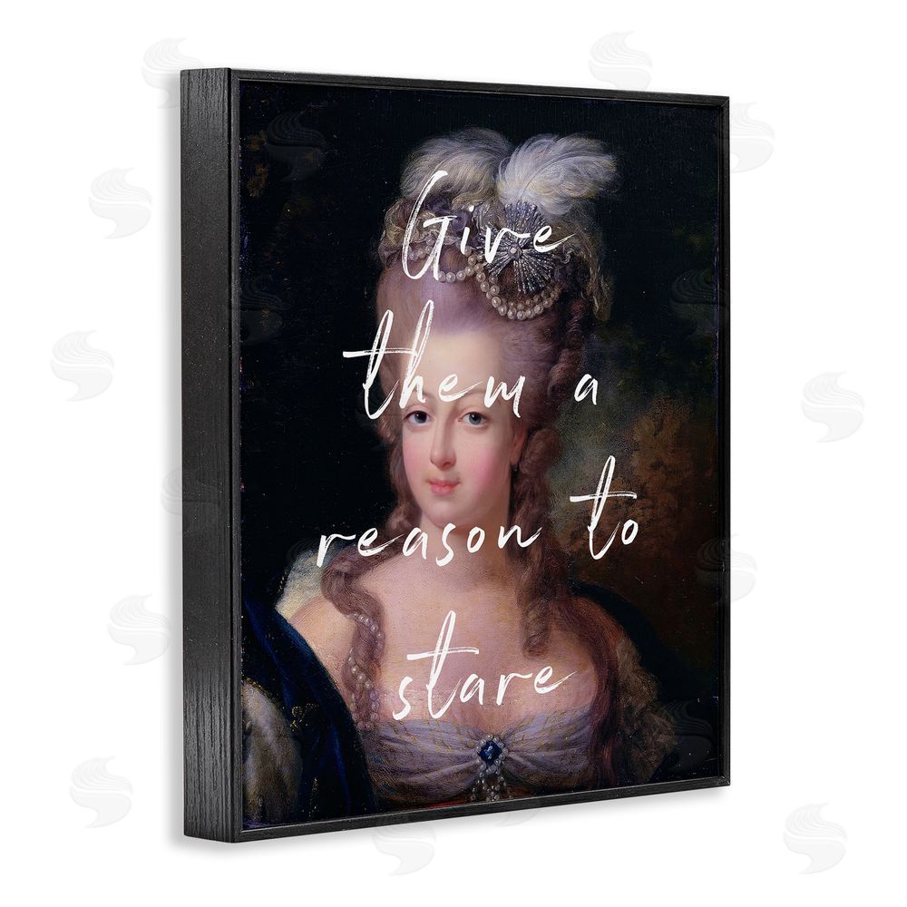 Tina LeCour Give Them A Reason To Stare Black Framed Giclee Wall Art Print