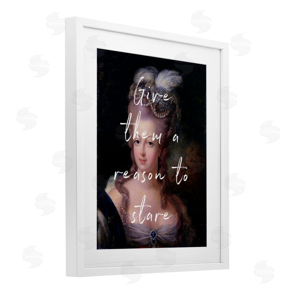 Tina LeCour Give Them A Reason To Stare White Framed Print Under Glass Wall Art
