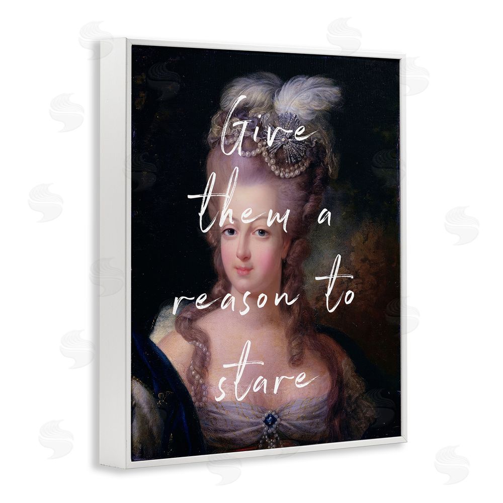 Tina LeCour Give Them A Reason To Stare White Framed Giclee Wall Art Print