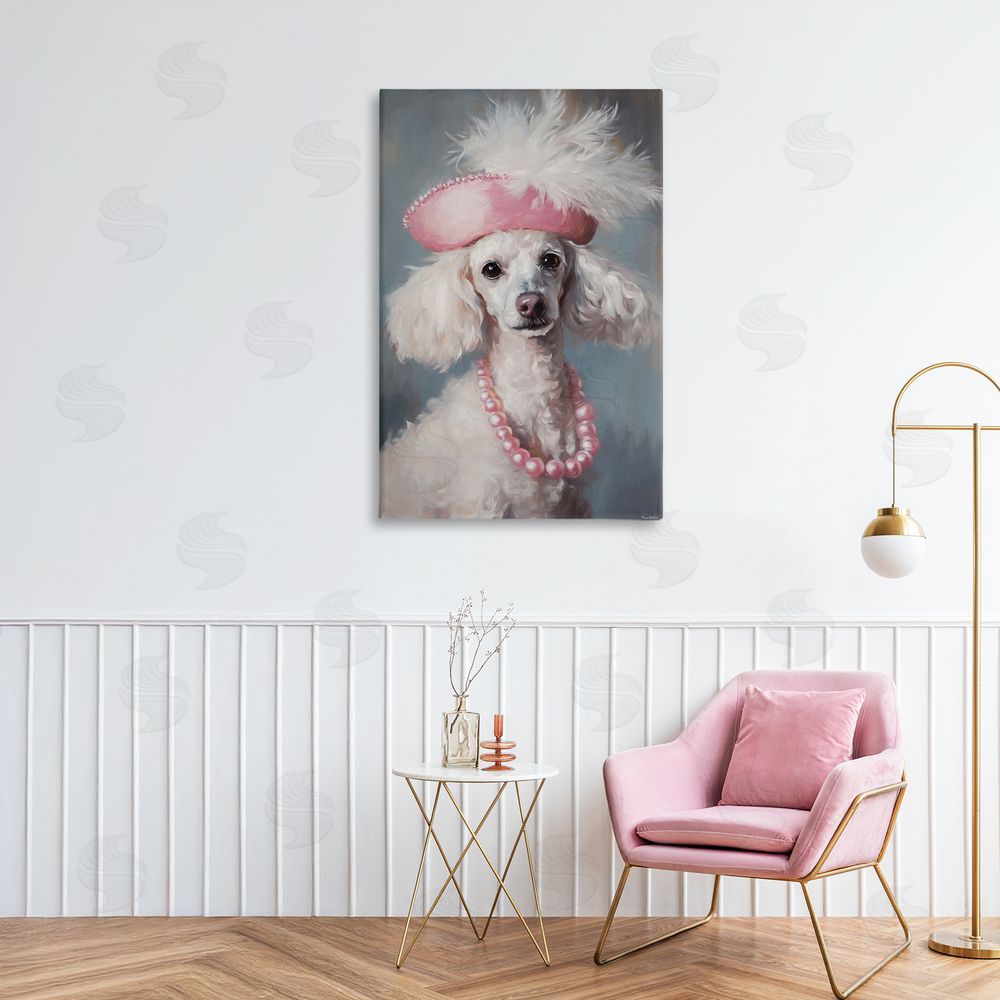 Tina LeCour Beautiful Collette Pup Stretched Canvas Wall Art in Room