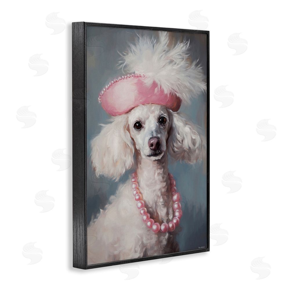 Tina LeCour Beautiful Collette Pup Black Framed Giclee Wall Art Print