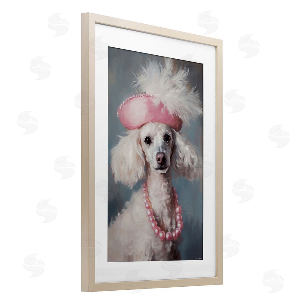 Tina LeCour Beautiful Collette Pup Birch Framed Print Under Glass Wall Art