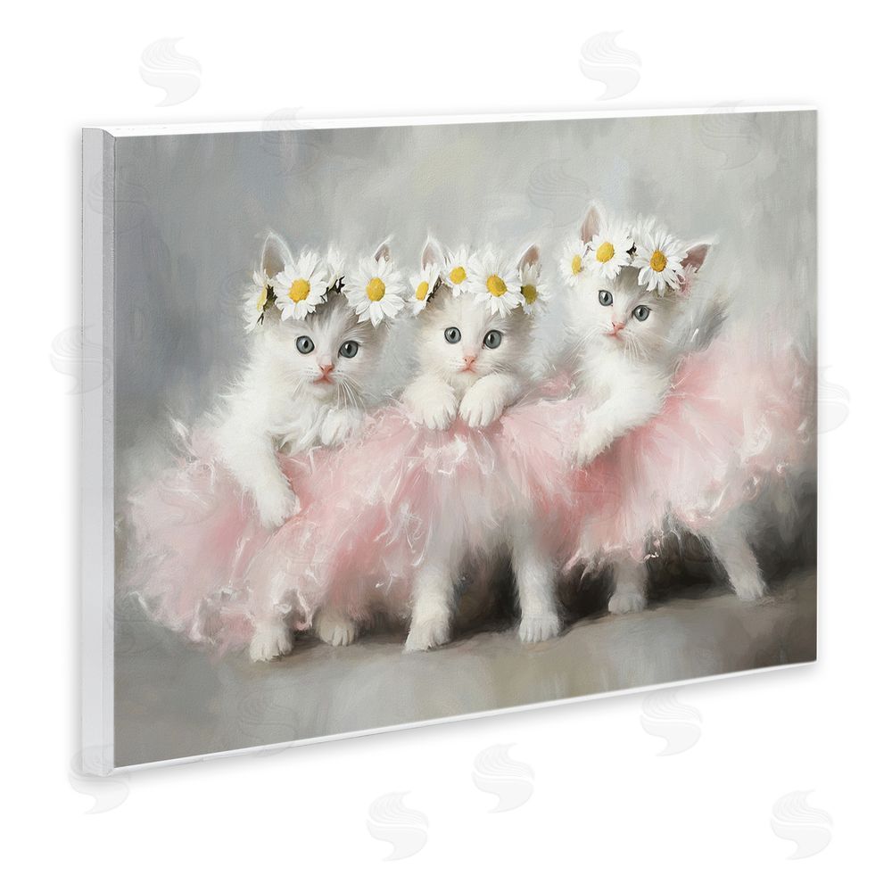 Tina LeCour Dancing Kittens in Tutus Wall Plaque Art Print