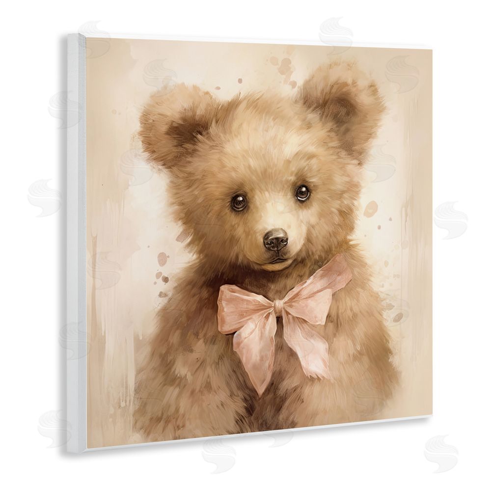 Tina LeCour Little Baby Bear Wooden Wall Plaque Art Print