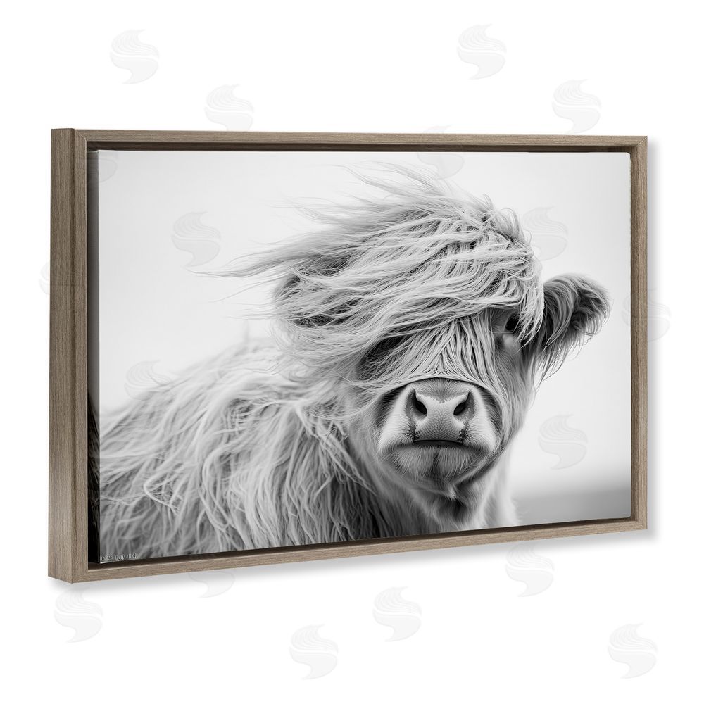 Tina LeCour Easy Breezy Highland Brown Floating Frame Canvas Wall Art