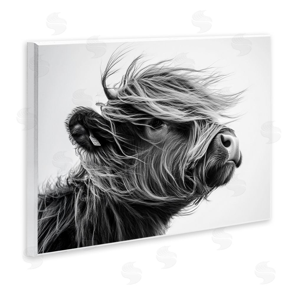 Tina LeCour Handsome Highland Portrait Wooden Wall Plaque Art Print