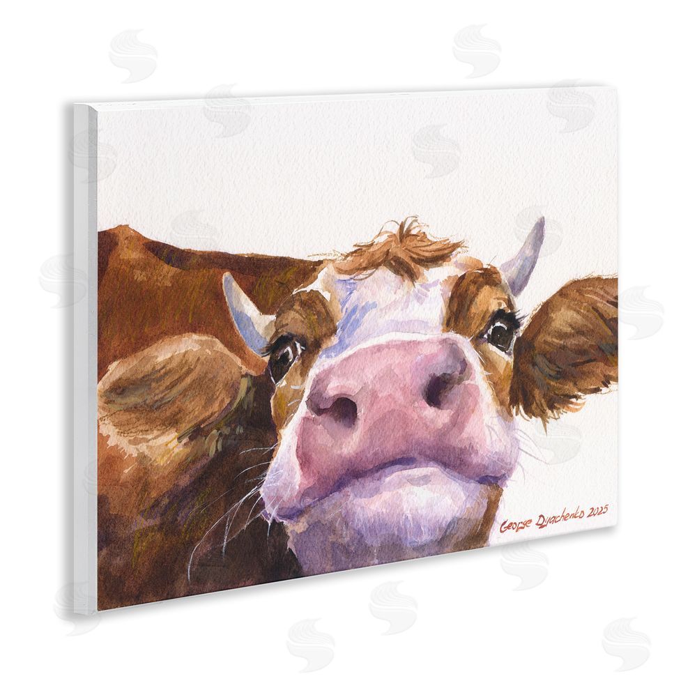 George Dyachenko Cute Cow Close Up Wall Plaque Art Print