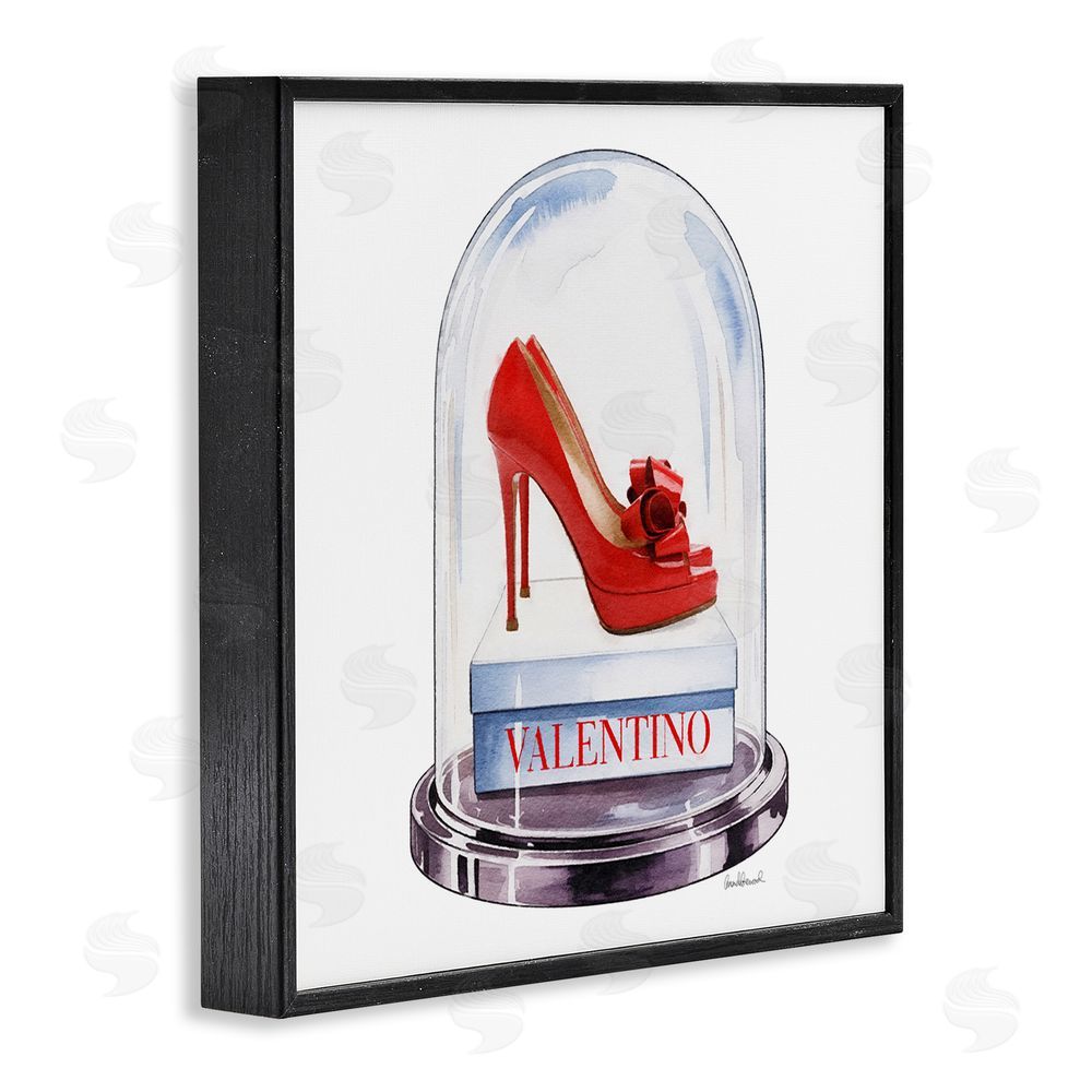 Amanda Greenwood Red Heels in Bell Jar Black Framed Giclee Wall Art Print