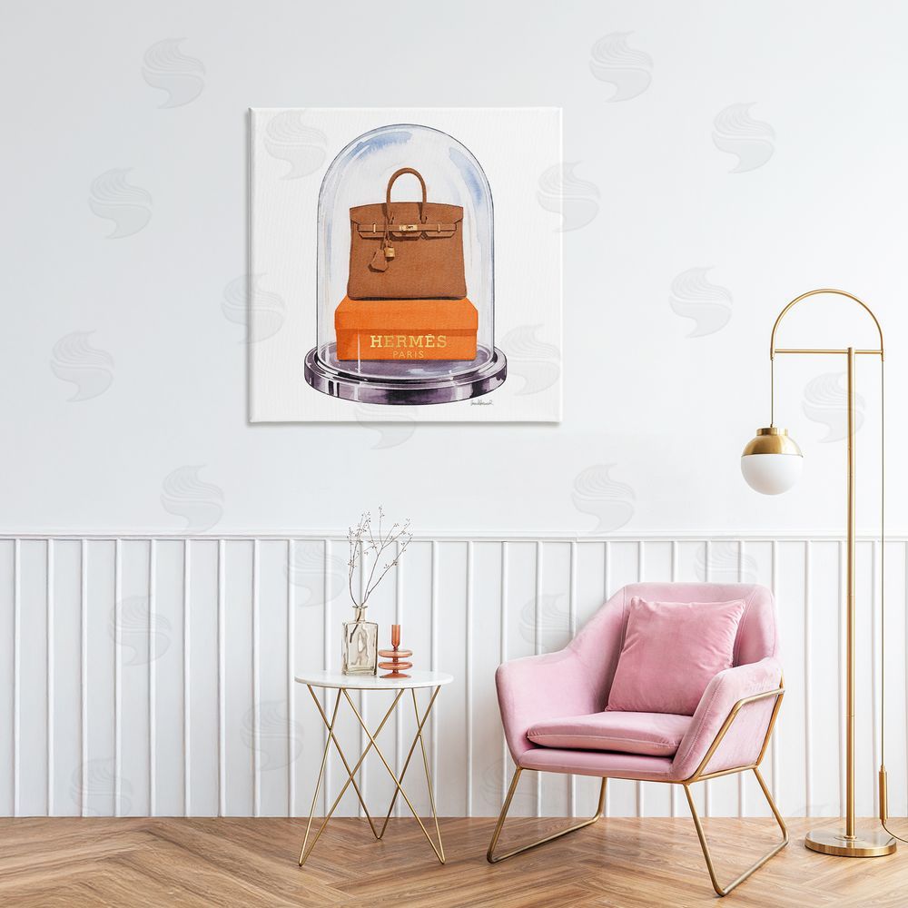 Amanda Greenwood Luxury Handbag Dome Stretched Canvas Wall Art in Room