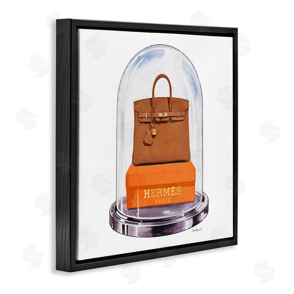 Amanda Greenwood Luxury Handbag Dome Black Floating Frame Canvas Wall Art Print