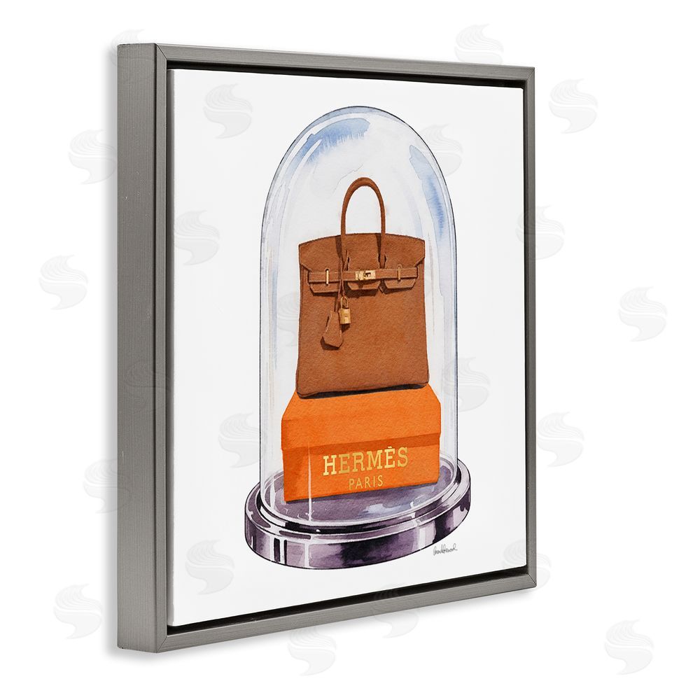 Amanda Greenwood Luxury Handbag Dome Gray Floating Frame Canvas Wall Art Print