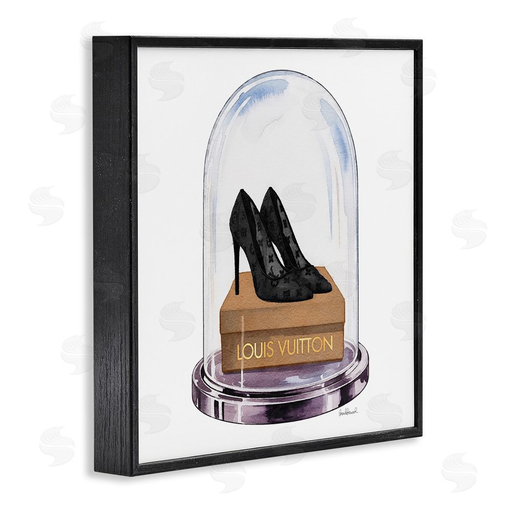 Amanda Greenwood Black Heels in Bell Jar Black Framed Giclee Wall Art Print