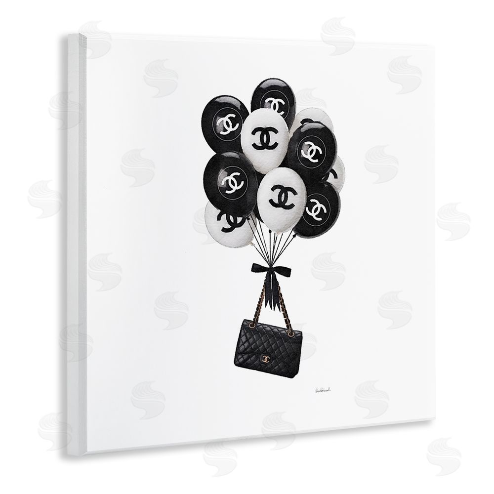 Amanda Greenwood Chic Balloons & Purse Wooden Wall Plaque Art Print