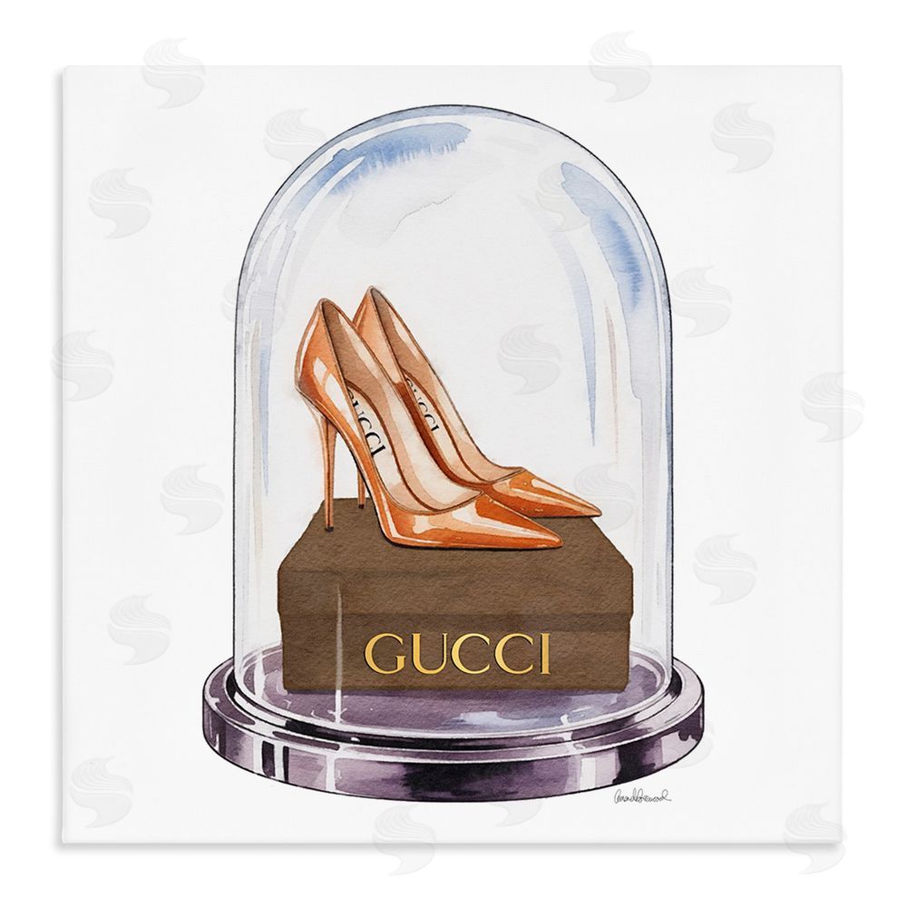 Amanda Greenwood Satin Heels in Bell Jar Stretched Canvas Wall Art Print