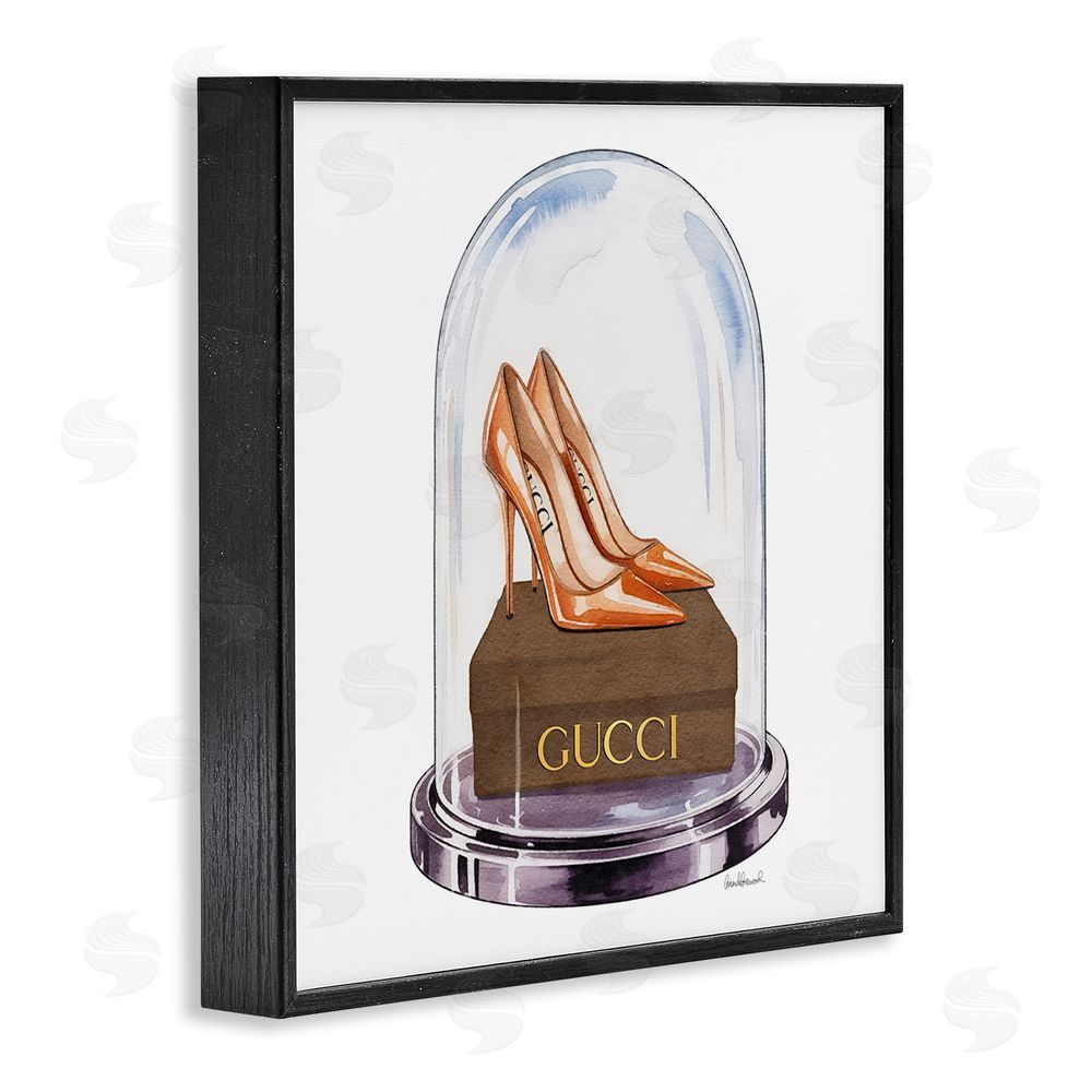 Amanda Greenwood Satin Heels in Bell Jar Black Framed Giclee Wall Art Print