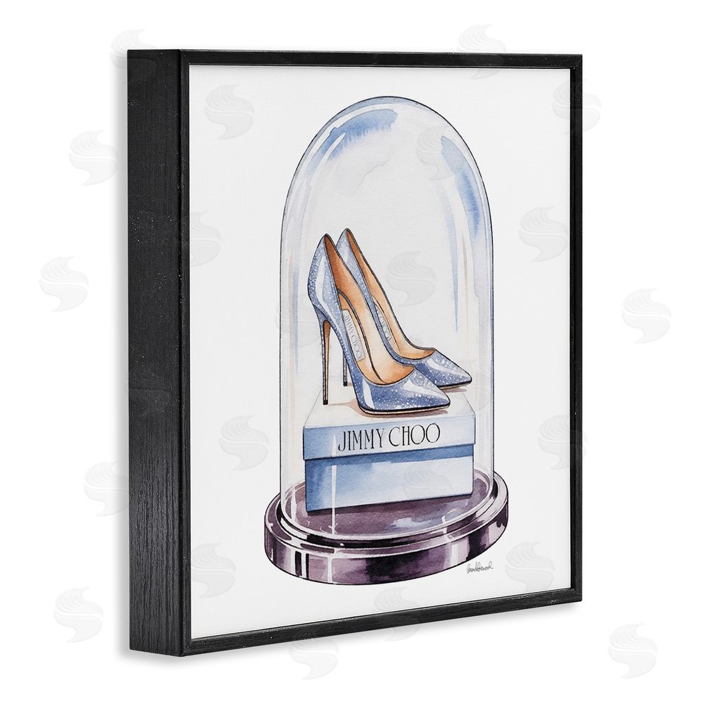 Amanda Greenwood Elegant Shoes in Bell Jar Black Framed Giclee Wall Art Print