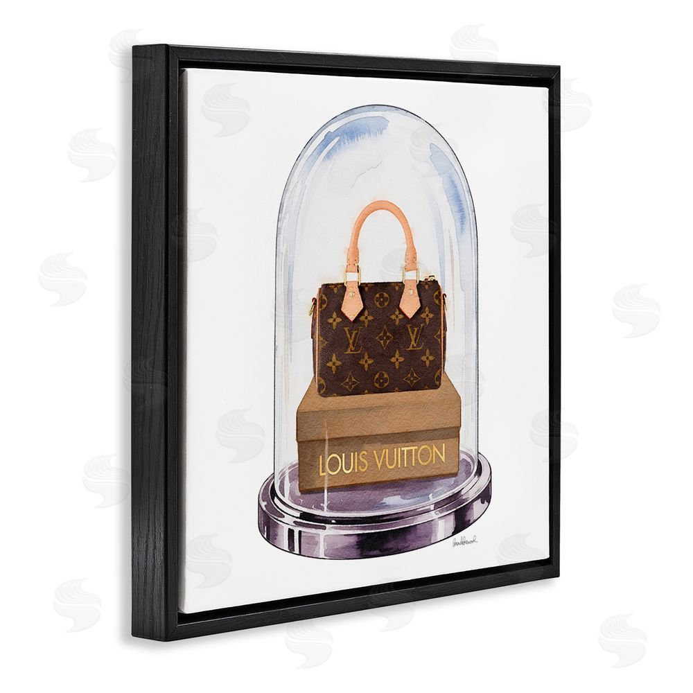 Amanda Greenwood Glam Purse Bell Jar Black Floating Frame Canvas Wall Art Print