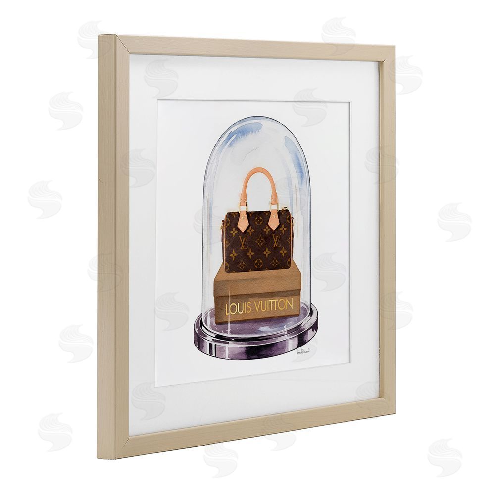 Amanda Greenwood Glam Purse Bell Jar Brown Framed Print Under Glass Wall Art