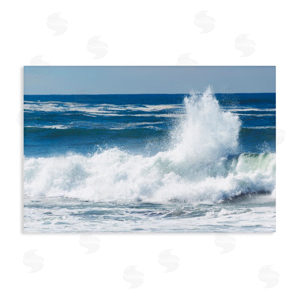 JLM Photographs Crashing Waves Splash Stretched Canvas Wall Art Print