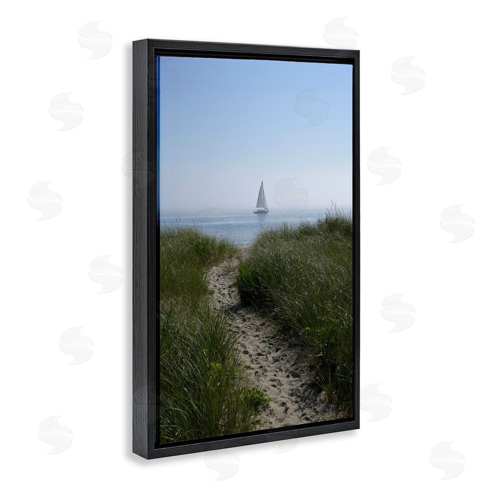 JLM Photographs Path to Morning Sail Black Floating Frame Canvas Wall Art Print