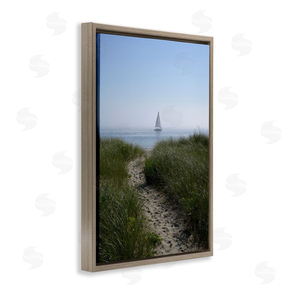 JLM Photographs Path to Morning Sail Brown Floating Frame Canvas Wall Art Print