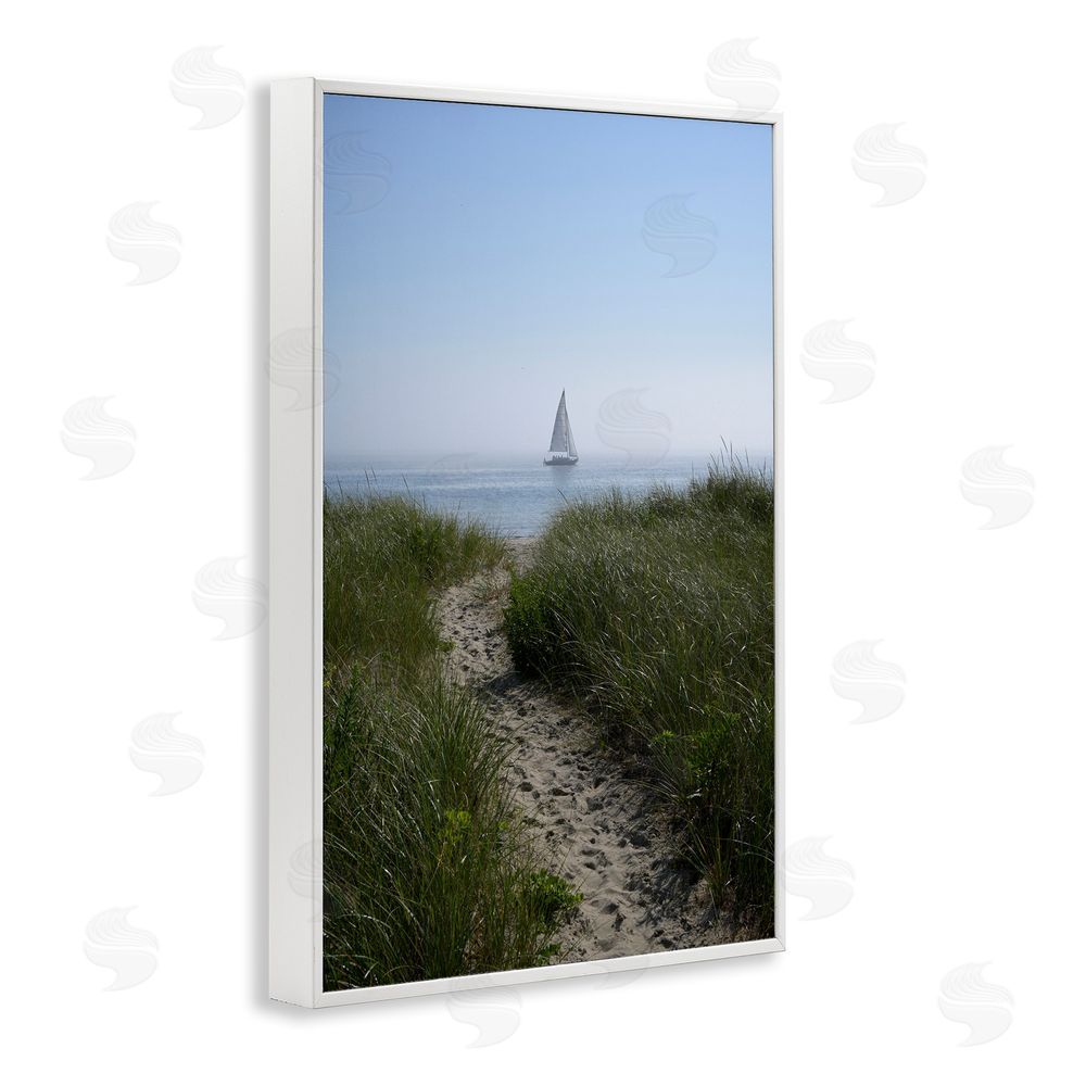 JLM Photographs Path to Morning Sail White Framed Giclee Wall Art Print