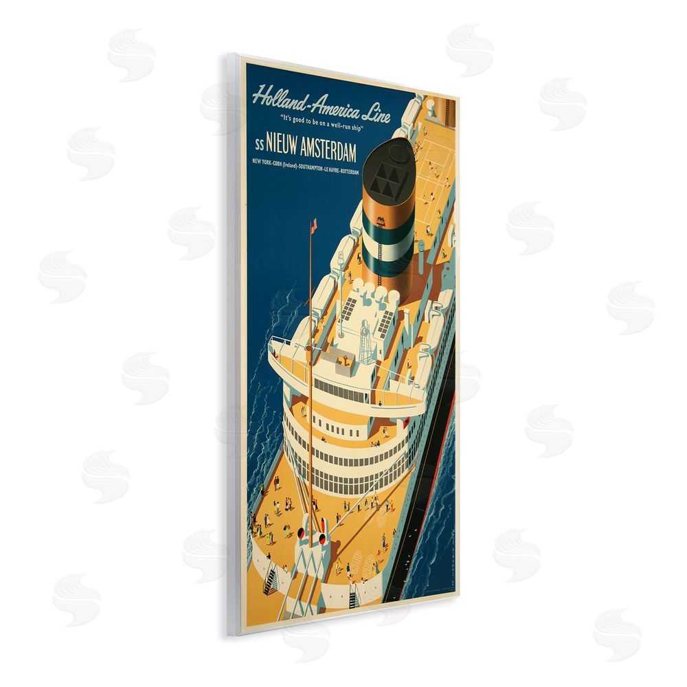 Vintage Posters Nieuw Amsterdam Cruise Ship Wall Plaque Art Print