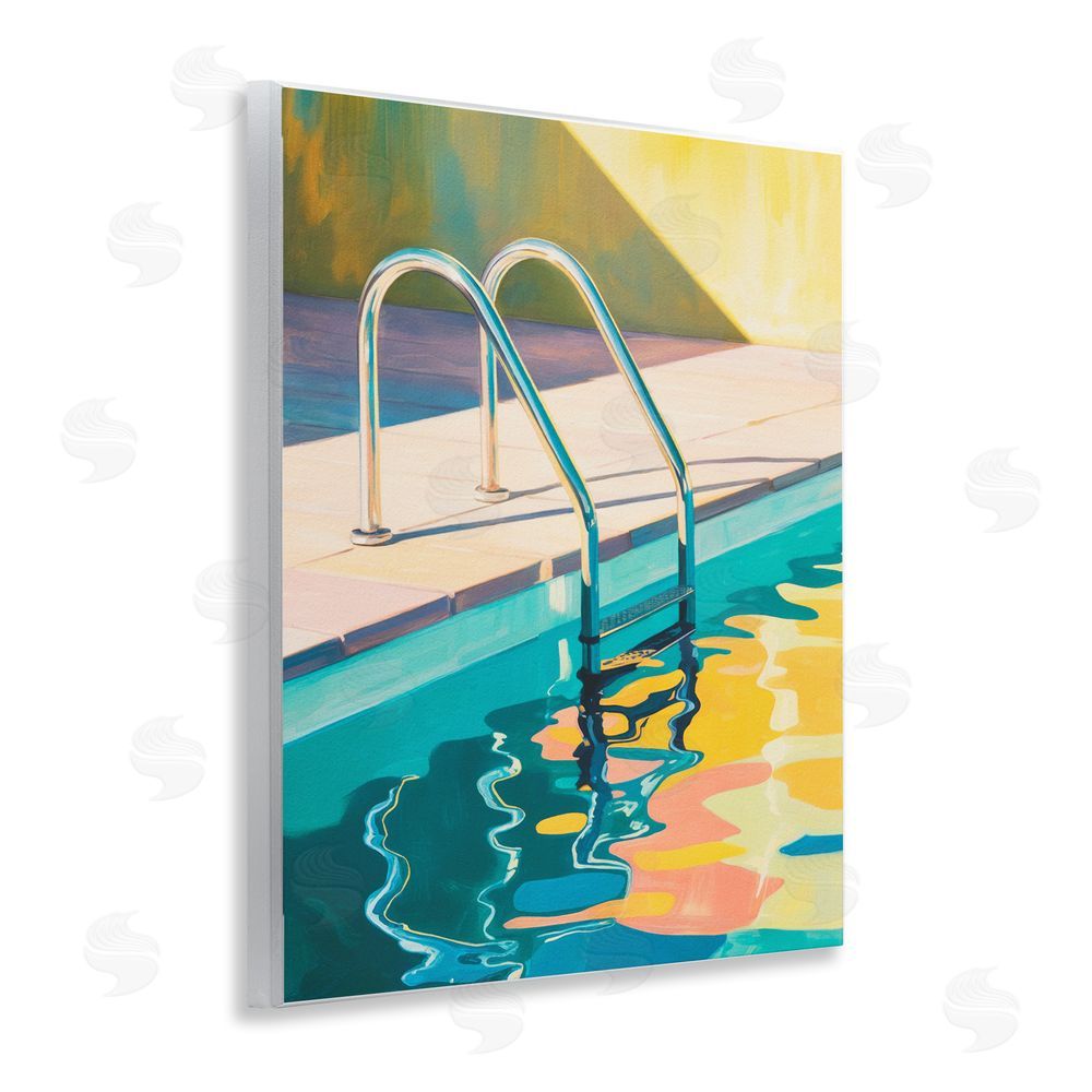Andreas Magnusson Pool Ladder At Sunset Wooden Wall Plaque Art Print