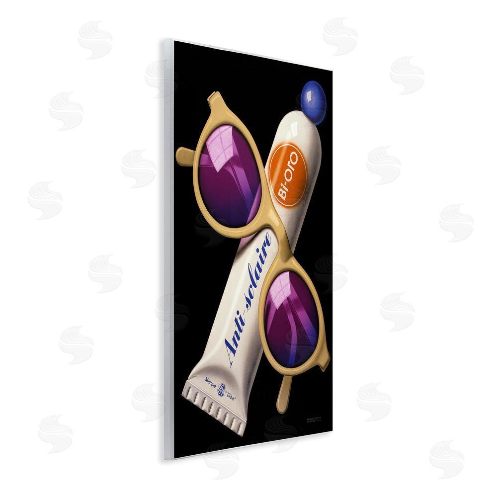 Print Collection Sunblock & Sunglasses Wooden Wall Plaque Art Print