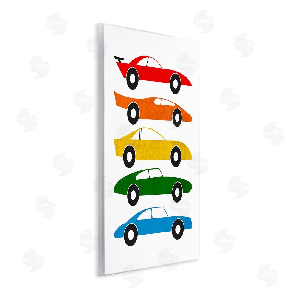 Tom Quartermaine Colorful Midcentury Cars Wall Plaque Art Print