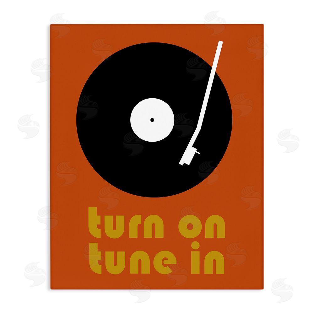 Tom Quartermaine Turn On Tune In Stretched Canvas Wall Art Print