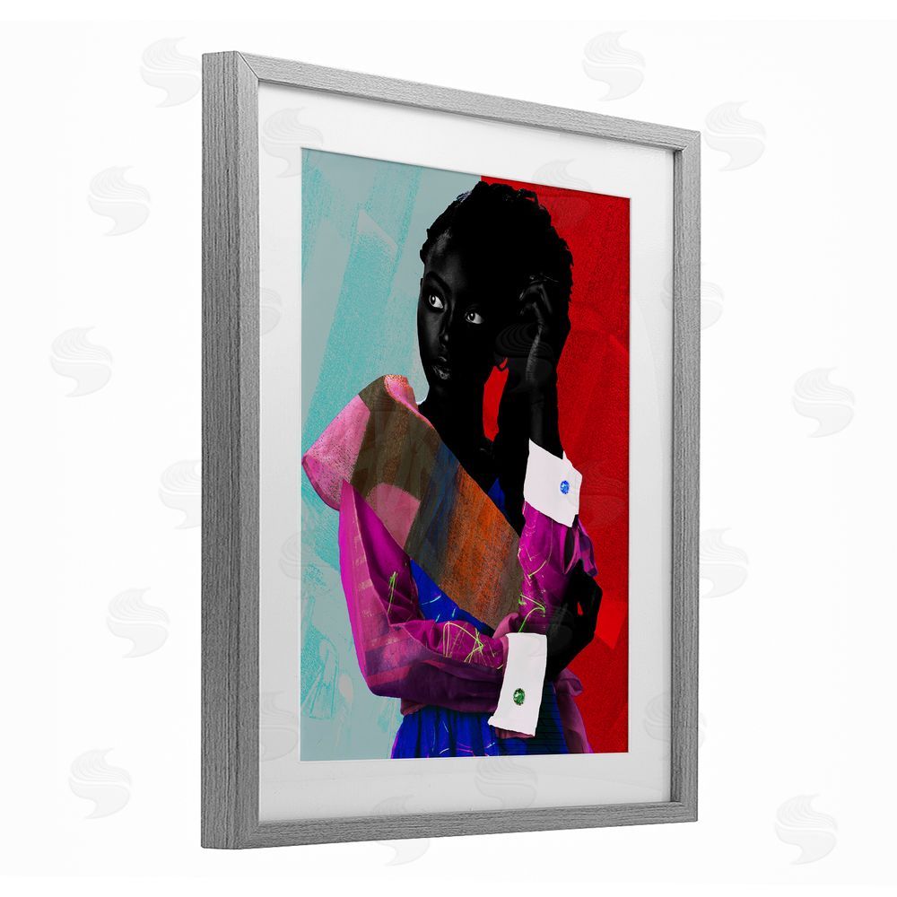 NUMA Art New York Fashion Style Gray Framed Print Under Glass Wall Art