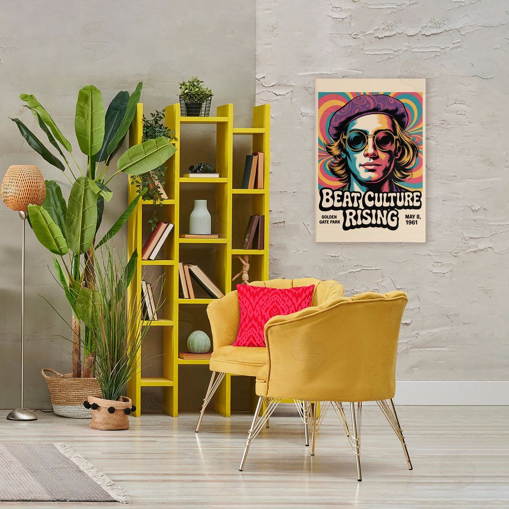 Andreas Magnusson Beat Culture Rising Poster Stretched Canvas Wall Art in Room