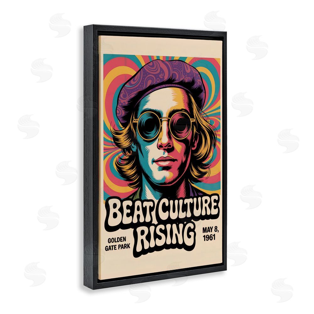 Andreas Magnusson Beat Culture Rising Poster Black Floating Frame Canvas Wall Art Print