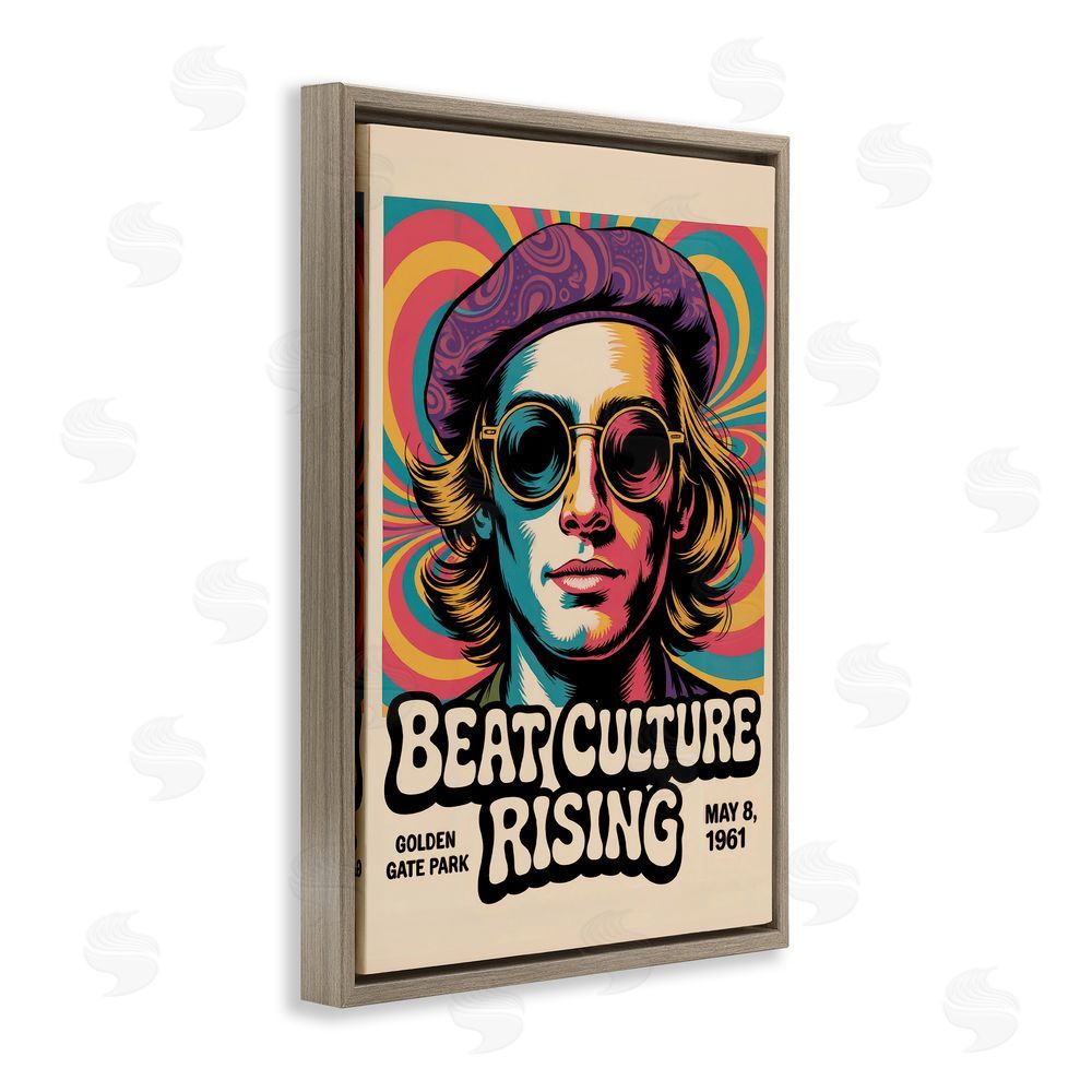 Andreas Magnusson Beat Culture Rising Poster Brown Floating Frame Canvas Wall Art Print