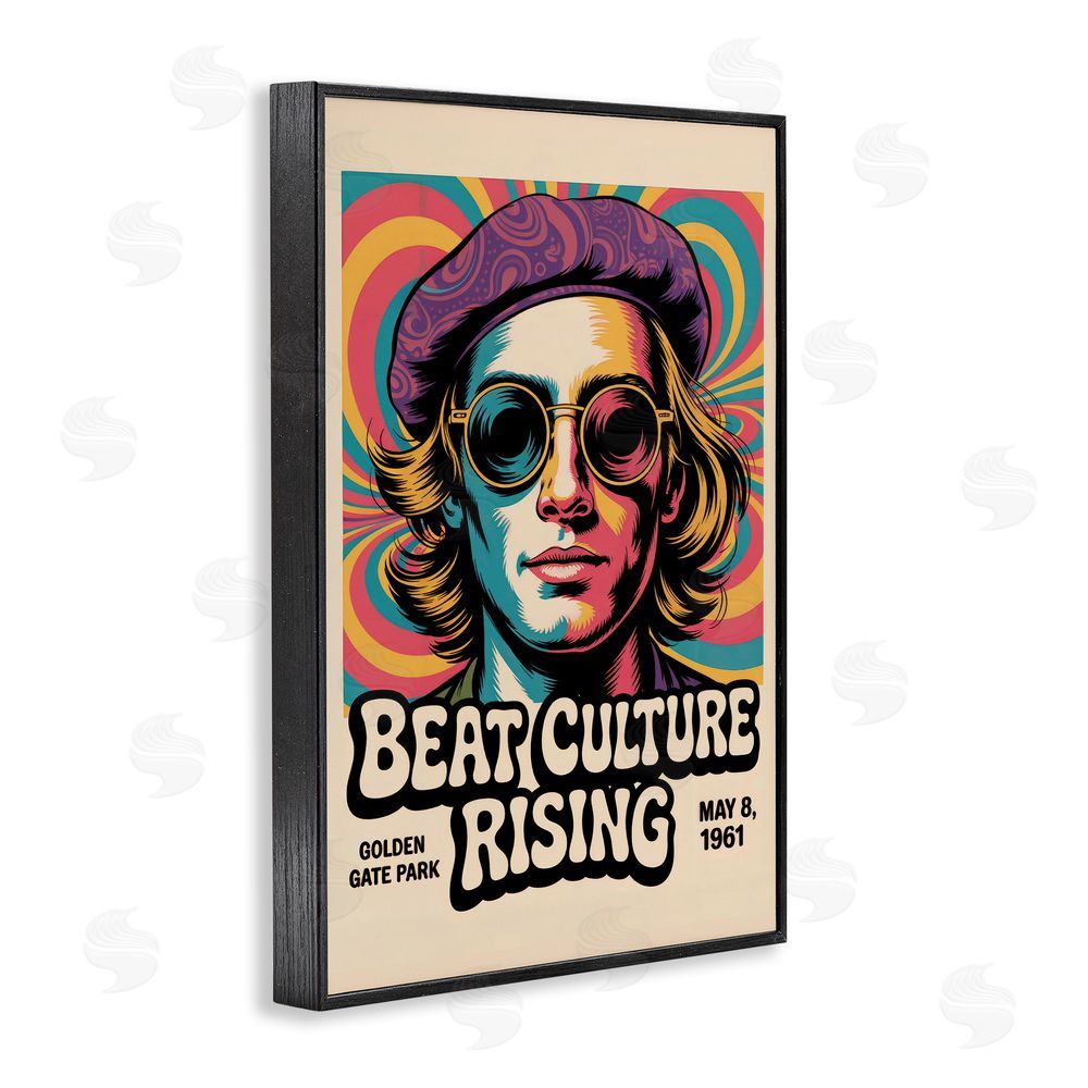 Andreas Magnusson Beat Culture Rising Poster Black Framed Giclee Wall Art Print