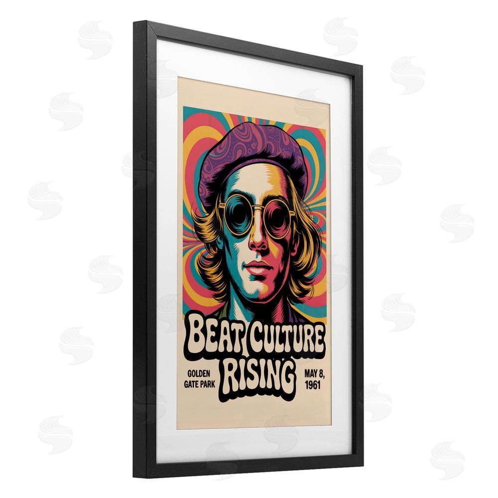 Andreas Magnusson Beat Culture Rising Poster Black Framed Print Under Glass Wall Art