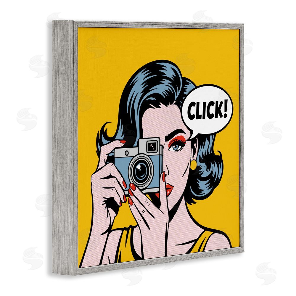 Andreas Magnusson Click Retro Photographer Gray Framed Giclee Wall Art Print
