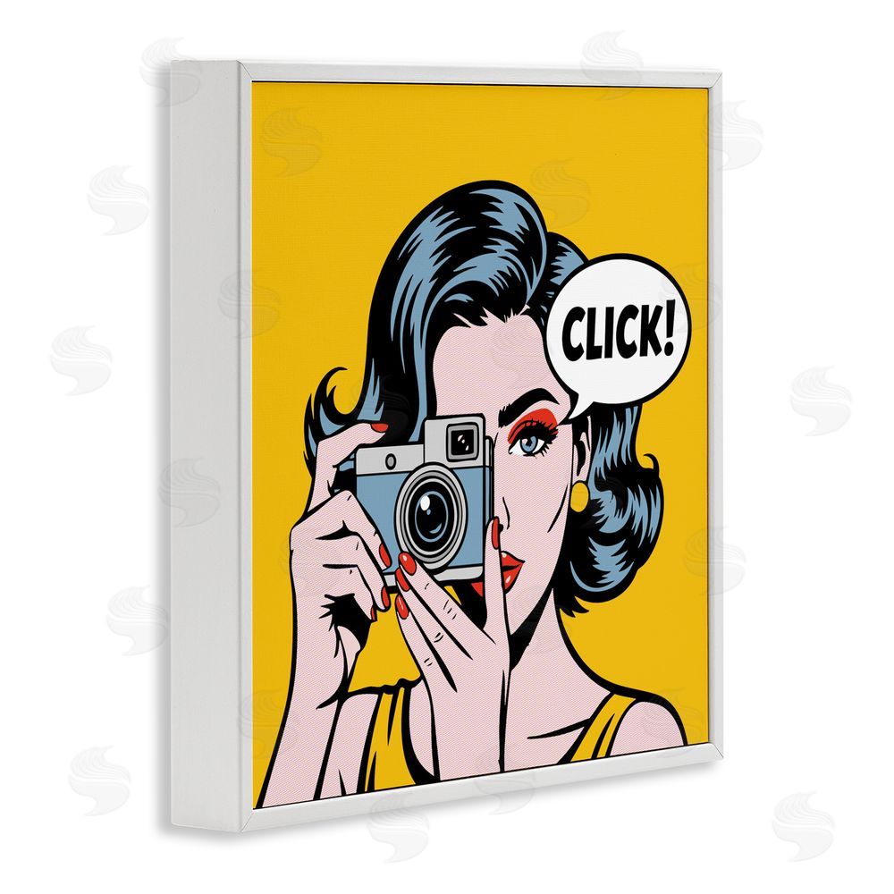 Andreas Magnusson Click Retro Photographer White Framed Giclee Wall Art Print