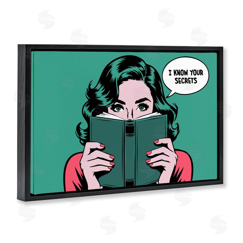 Andreas Magnusson Know Your Secrets Black Floating Frame Canvas Wall Art Print