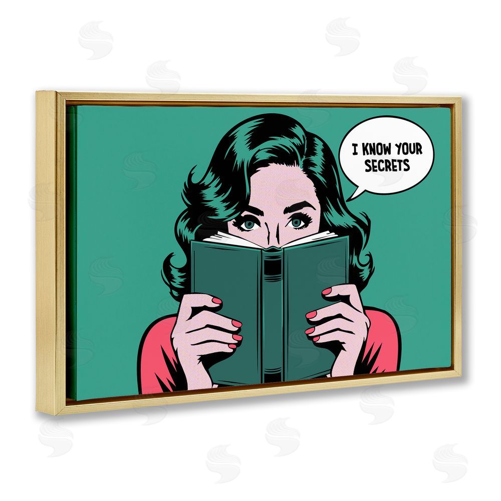 Andreas Magnusson Know Your Secrets Gold Floating Frame Canvas Wall Art Print