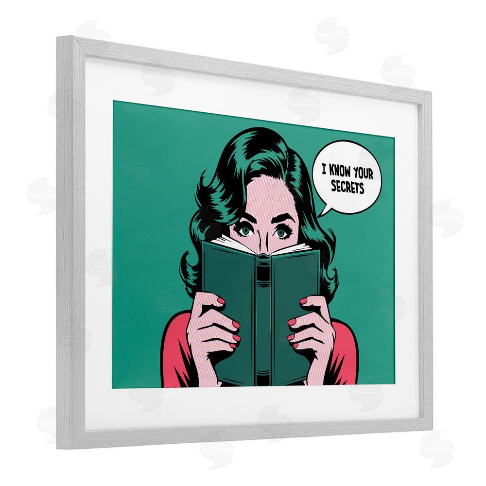 Andreas Magnusson Know Your Secrets Gray Framed Print Under Glass Wall Art