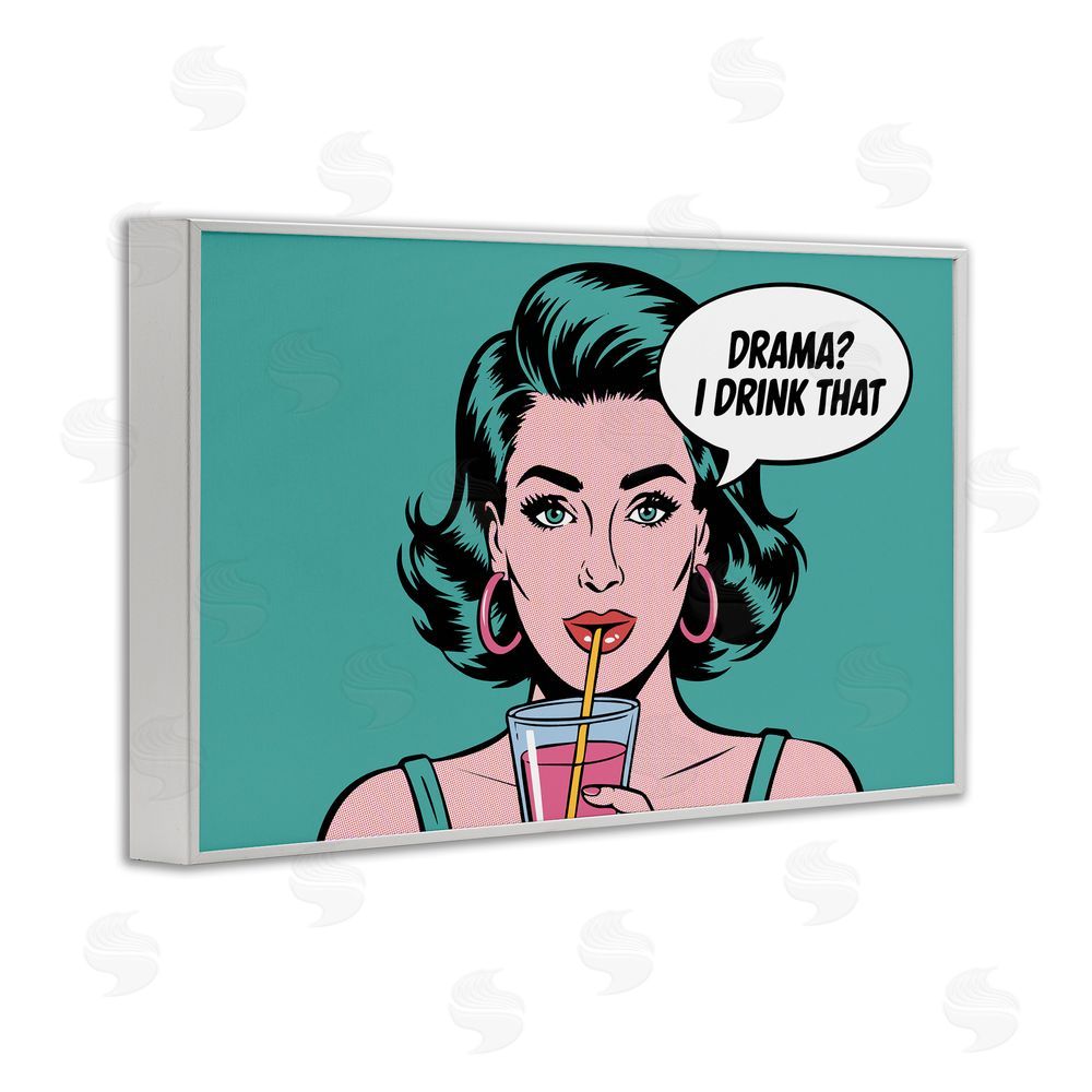 Andreas Magnusson Drama I Drink That White Framed Giclee Wall Art Print